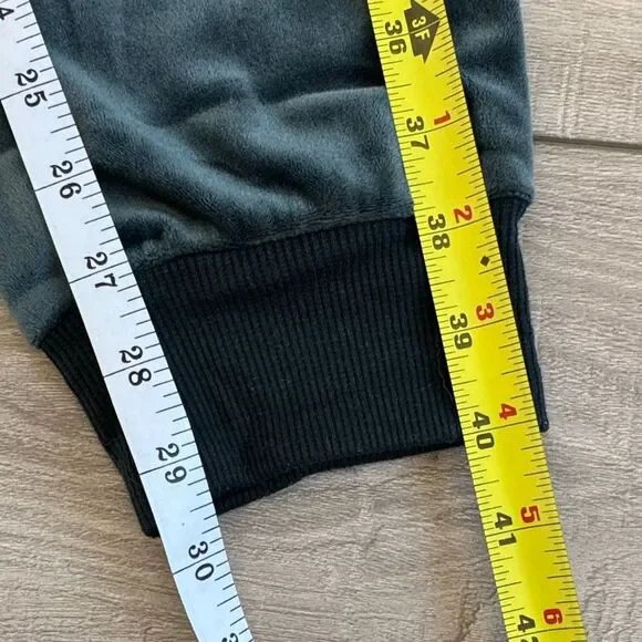 Alfani Intimates Women"s Velvet Drawstring Dark Teal Sweatpants, size Small - Picture 11 of 12